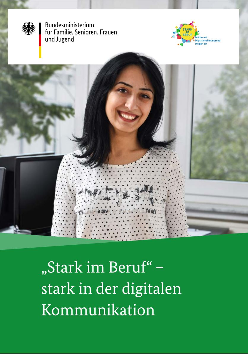 Cover der Broschüre "Stark im Beruf - start in der digitalen Kommunikation"
