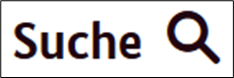 Suche; rechts daneben eine Lupe