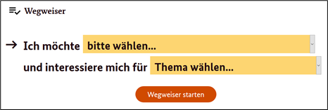 Einzelsicht für den Einstieg des Wegweisers