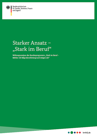 Cover der Broschüre Starker Ansatz - "Stark im Beruf"