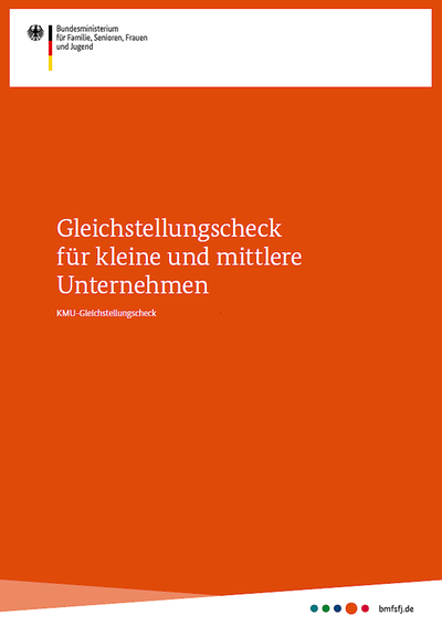 Cover der Broschüre Gleichstellungscheck für kleine und mittlere Unternehmen