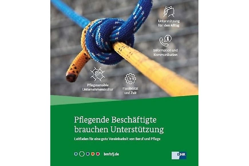 Cover der Broschüre Pflegende Beschäftigte brauchen Unterstützung