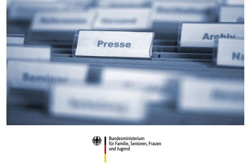 Aktenhängeregister - Laschen mit Aufschrift Presse, Archiv