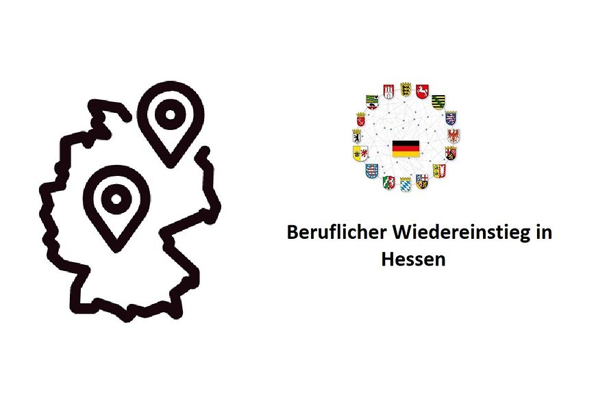 Wappen der 16 Bundesländer im Kreis um eine Deutschlandflagge und Icon Beratungsstellenlandkarte perspektiven-schaffen.de