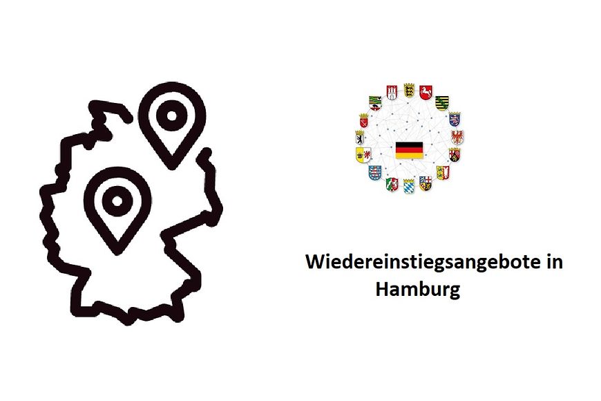 Wappen der 16 Bundesländer im Kreis um eine Deutschlandflagge und Icon Beratungsstellenlandkarte perspektiven-schaffen.de